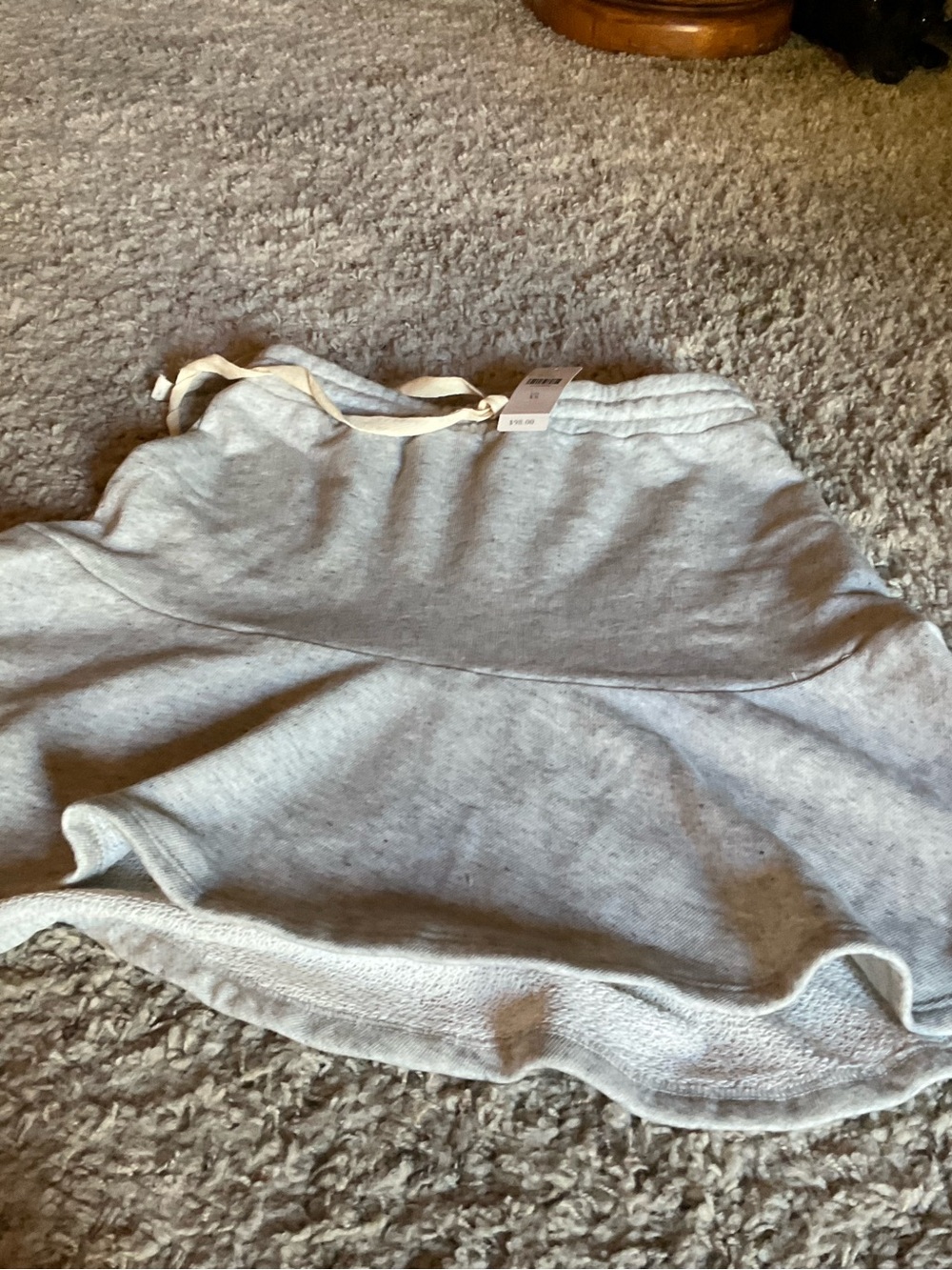 Anthropologie Light Gray Drawstring Circle Skirt NWT